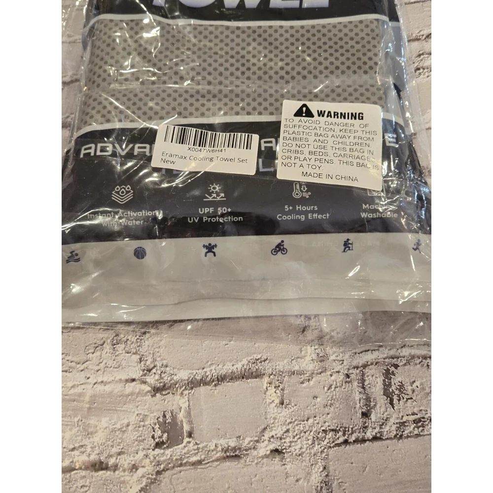 Eramax 2 Piece NIP Cooling Towels UV Protection Machine Washable 5+ Hours